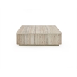 Pemberly Row Modern / Contemporary Travertine Square Coffee Table