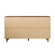 Pemberly Row Modern Detailed 6-Drawer Solid Wood Dresser 60 Inch Caramel