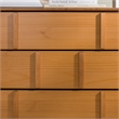 Pemberly Row Modern Detailed 6-Drawer Solid Wood Dresser 60 Inch Caramel
