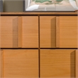 Pemberly Row Modern Detailed 6-Drawer Solid Wood Dresser 60 Inch Caramel