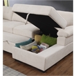 Pemberly Row U-Shaped Sleeper Sectional Sofa Pull Out Bed Storage Chaise Sofabed