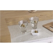 Pemberly Row Modern Wood Bar with Quartz Insert in White/Natural