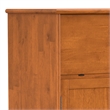 Pemberly Row SOLID HARDWOOD Mid Century 32 inch Wide Bar Cabinet in Teak Brown