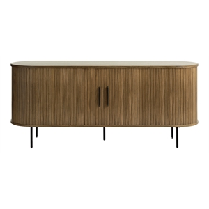 Pemberly Row Mid-Century Modern 71-inch Sideboard in Smoked Oak