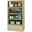 Pemberly Row 36-in Wide 5 Drawer Lateral Filing Cabinet. Roll-out Shelves. Beige