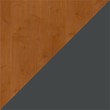 Pemberly Row 36W Desk with Drawers in Natural Cherry and Slate - Engineered Wood