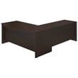 Pemberly Row 72W Bow Front L Desk with 60W Return in Mocha Cherry