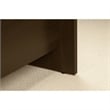 Pemberly Row 72W Bow Front L Desk with 60W Return in Mocha Cherry