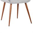 Pemberly Row Modern Fabric Dining Chair in Walnut Wood and Gray