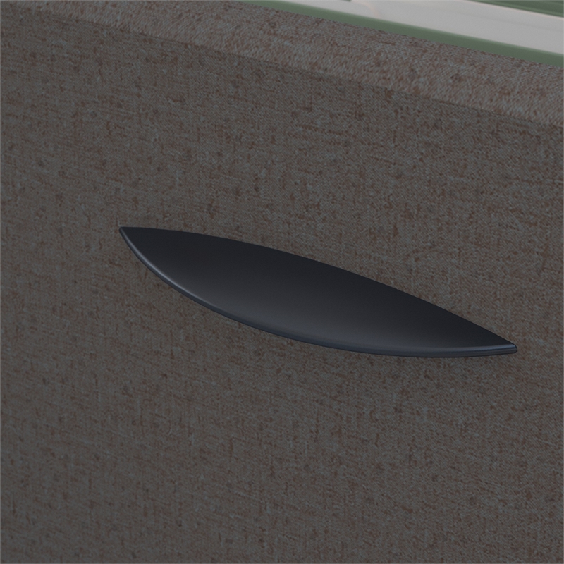 Pemberly Row Engineered Wood 48W Corner Desk w/ 36W Return & Mobile File - White