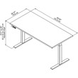 Pemberly Row 60W x 30D Adjustable Desk in Hansen Cherry - Engineered Wood