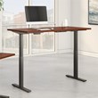 Pemberly Row 60W x 30D Adjustable Desk in Hansen Cherry - Engineered Wood