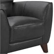 Pemberly Row Contemporary Leather Accent Chair in Black and Brown