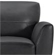 Pemberly Row Contemporary Leather Accent Chair in Black and Brown