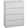 Pemberly Row 42-in Wide Metal 4 Drawer Lateral Filing Cabinet Light Gray