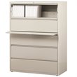 Pemberly Row 42-in Wide Metal 5 Drawer Lateral Filing Cabinet Light Gray