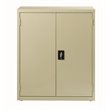 Pemberly Row Welded Metal Storage Cabinet with 2 Shelves Putty/Beige