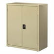 Pemberly Row Welded Metal Storage Cabinet with 2 Shelves Putty/Beige