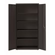 Pemberly Row Welded Metal Storage Cabinet with 4 Adjustable Shelves in Black