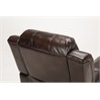 Pemberly Row Burnished Brown Faux Leather Glider Rocker Recliner