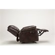 Pemberly Row Burnished Brown Faux Leather Glider Rocker Recliner