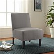 Pemberly Row Modern / Contemporary Slipper Chair Gray Finish