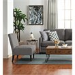 Pemberly Row Modern / Contemporary Slipper Chair Gray Finish