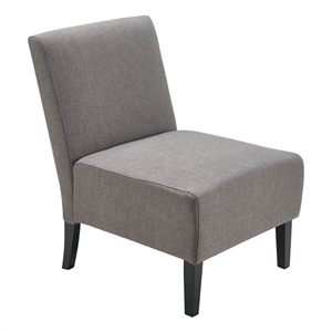 Pemberly Row Modern / Contemporary Slipper Chair Gray Finish