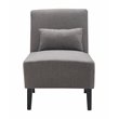 Pemberly Row Modern / Contemporary Slipper Chair Gray Finish
