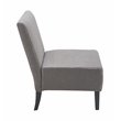 Pemberly Row Modern / Contemporary Slipper Chair Gray Finish