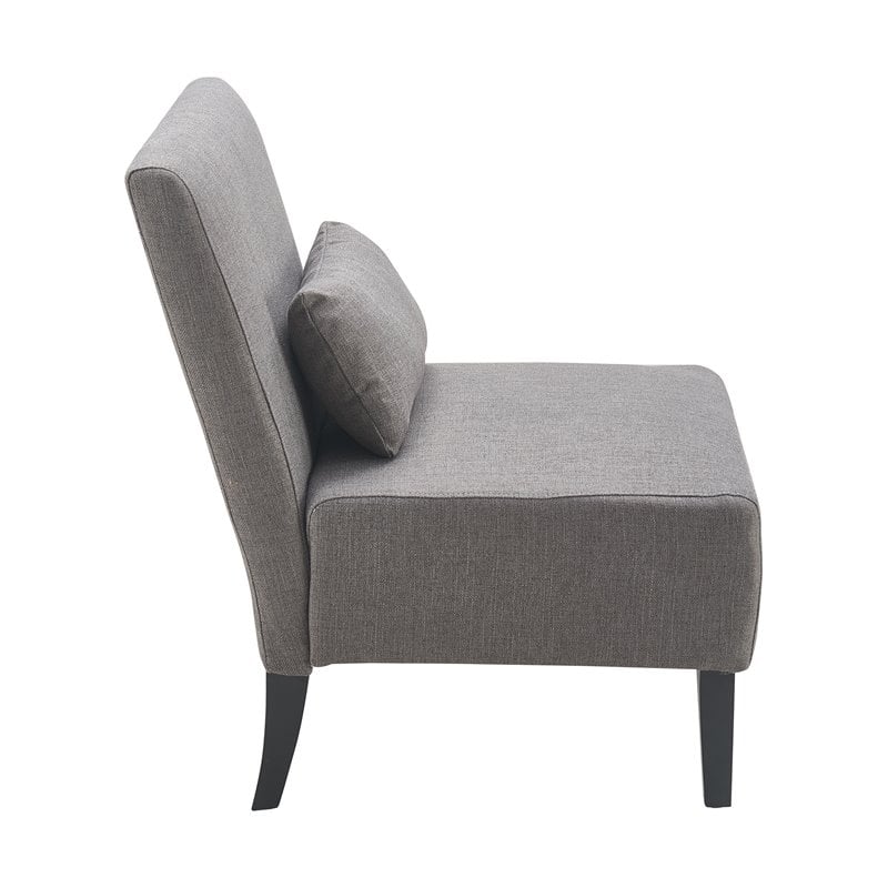 Pemberly Row Modern / Contemporary Slipper Chair Gray Finish