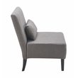 Pemberly Row Modern / Contemporary Slipper Chair Gray Finish