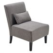 Pemberly Row Modern / Contemporary Slipper Chair Gray Finish