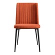 Pemberly Row Modern Fabric Dining Chair in Black Finish (Set of 2)