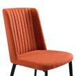Pemberly Row Modern Fabric Dining Chair in Black Finish (Set of 2)
