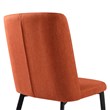 Pemberly Row Modern Fabric Dining Chair in Black Finish (Set of 2)