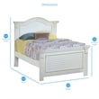 Pemberly Row Cottage Traditions Eggshell White Wood Full Size Panel Bed