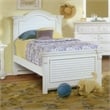 Pemberly Row Cottage Traditions Eggshell White Wood Full Size Panel Bed