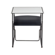 Pemberly Row Modern / Contemporary Adjustable Height Stainless Steel Desk