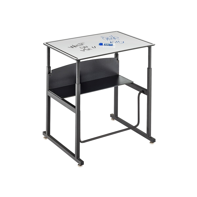 Pemberly Row Modern / Contemporary Adjustable Height Stainless Steel Desk