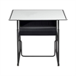Pemberly Row Modern / Contemporary Adjustable Height Stainless Steel Desk