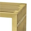 Pemberly Row Modern Stainless Steel Accent Console Table in Gold