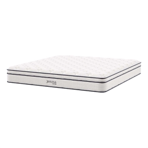 Pemberly Row 10&quot Modern Innerspring and Foam California King Mattress in White