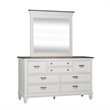 Pemberly Row Modern / Contemporary White Finish Dresser & Mirror