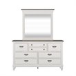 Pemberly Row Modern / Contemporary White Finish Dresser & Mirror