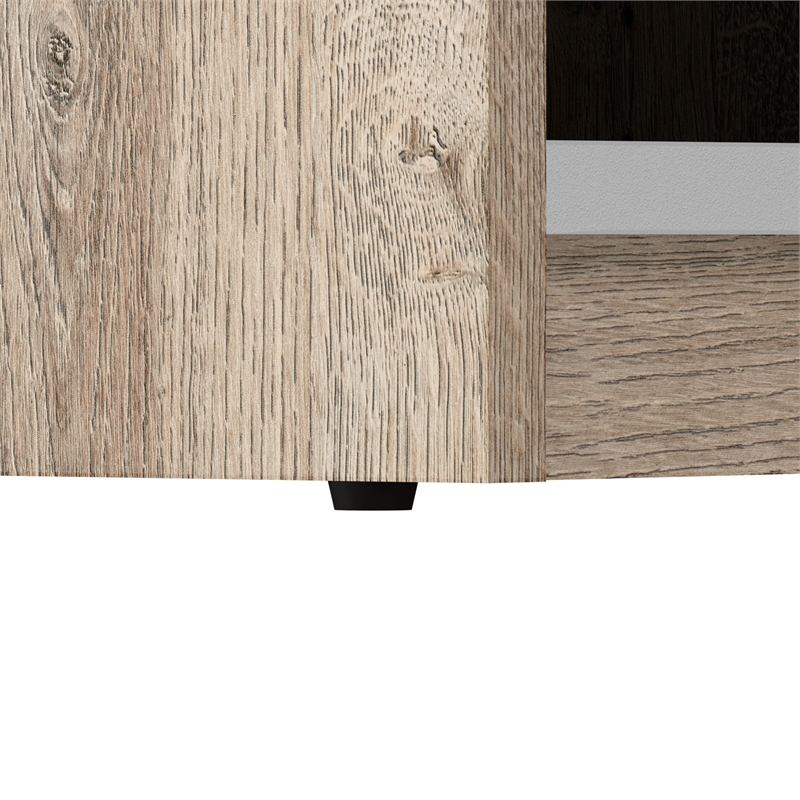 Pemberly Row 20W Closet Organizer in Rustic Brown and White - Engineered Wood