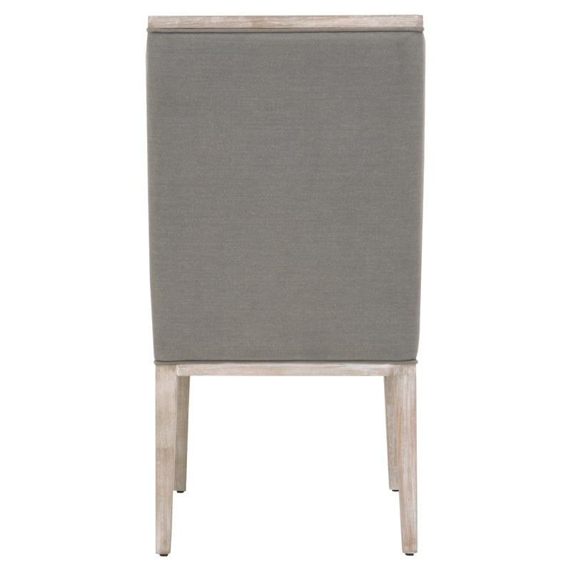 Pemberly Row Contemporary Fabric Wing Chair in Gray (Set of 2)