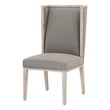 Pemberly Row Contemporary Fabric Wing Chair in Gray (Set of 2)
