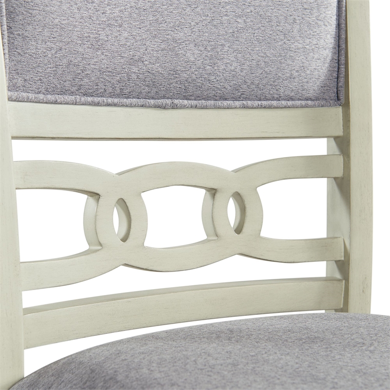 Pemberly Row Modern Standard Height Side Chair Set in Bisque