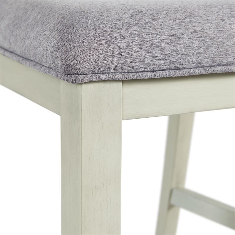 Pemberly Row Modern Standard Height Side Chair Set in Bisque